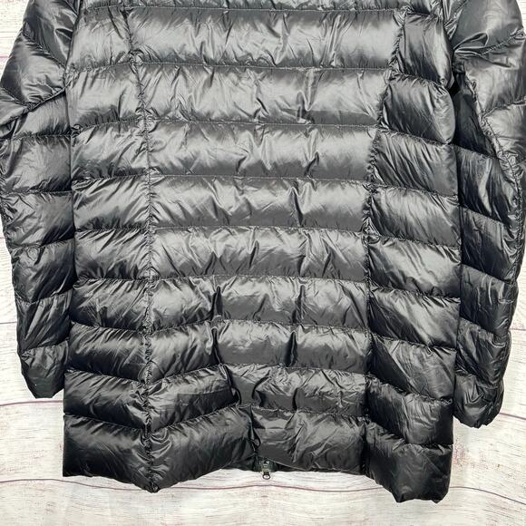 Eddie Bauer Black Puffer Down Filled Full Zipper Warm Jacket Coat Size Medium - Picture 7 of 10